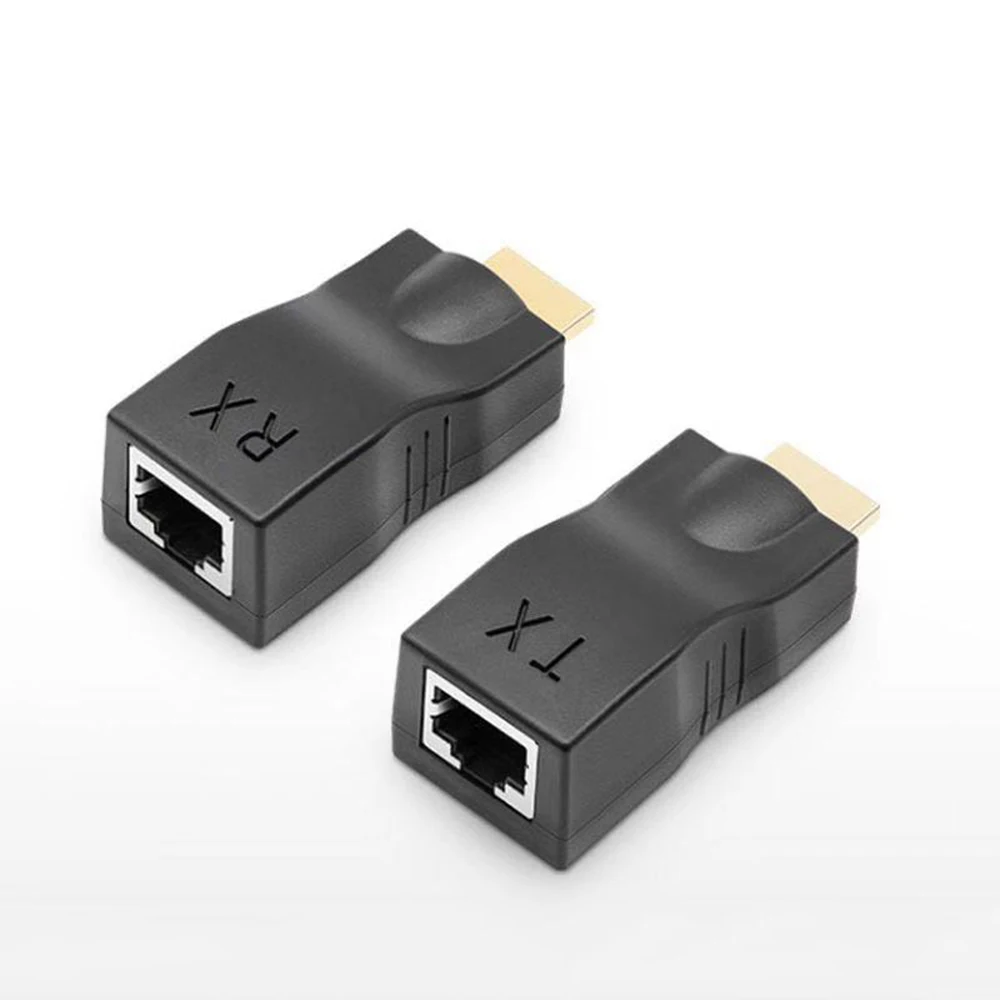 1080P до 30 м HDMI-совместимый удлинитель с удлинителем RJ45 LAN CAT5e / 6 UTP Ethernet-кабель |