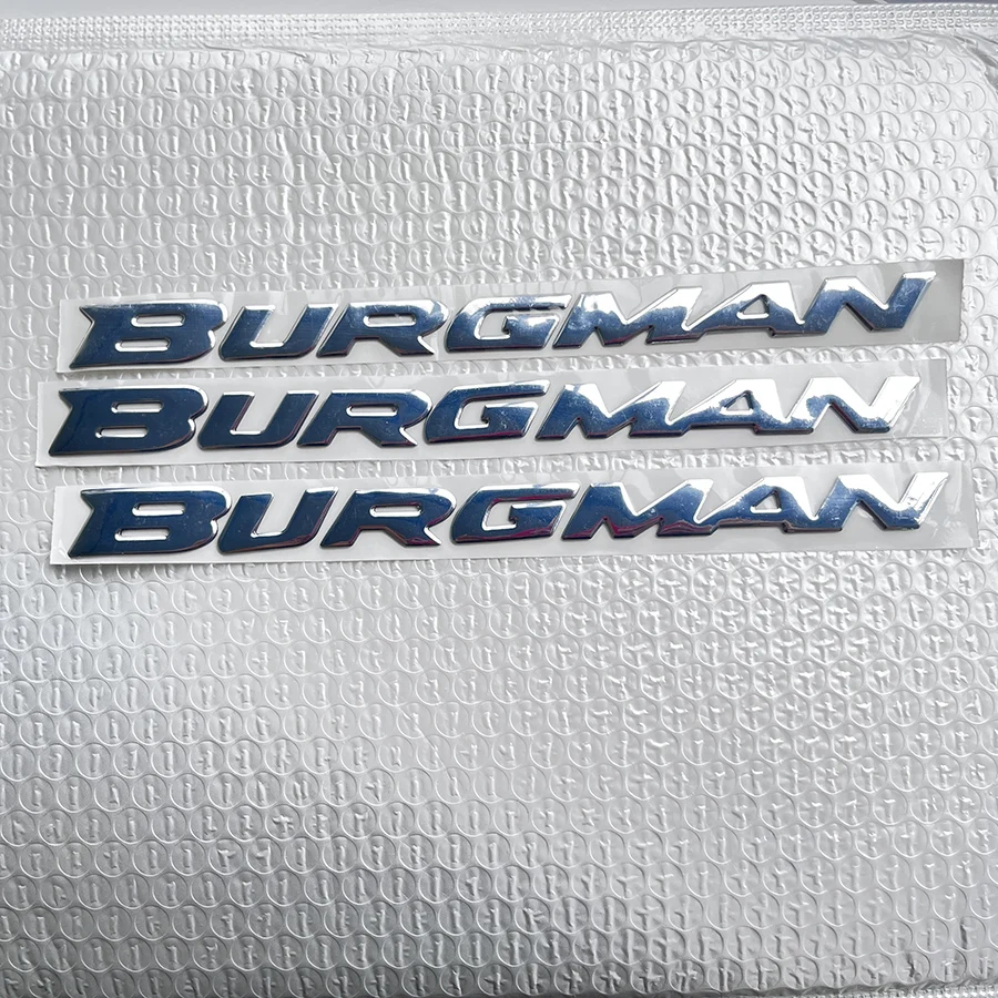 

3 шт. 3D хромированный значок с эмблемой мотоцикла, наклейки для скутера, светоотражающие наклейки для Suzuki Burgman AN125 AN200 AN400 AN650