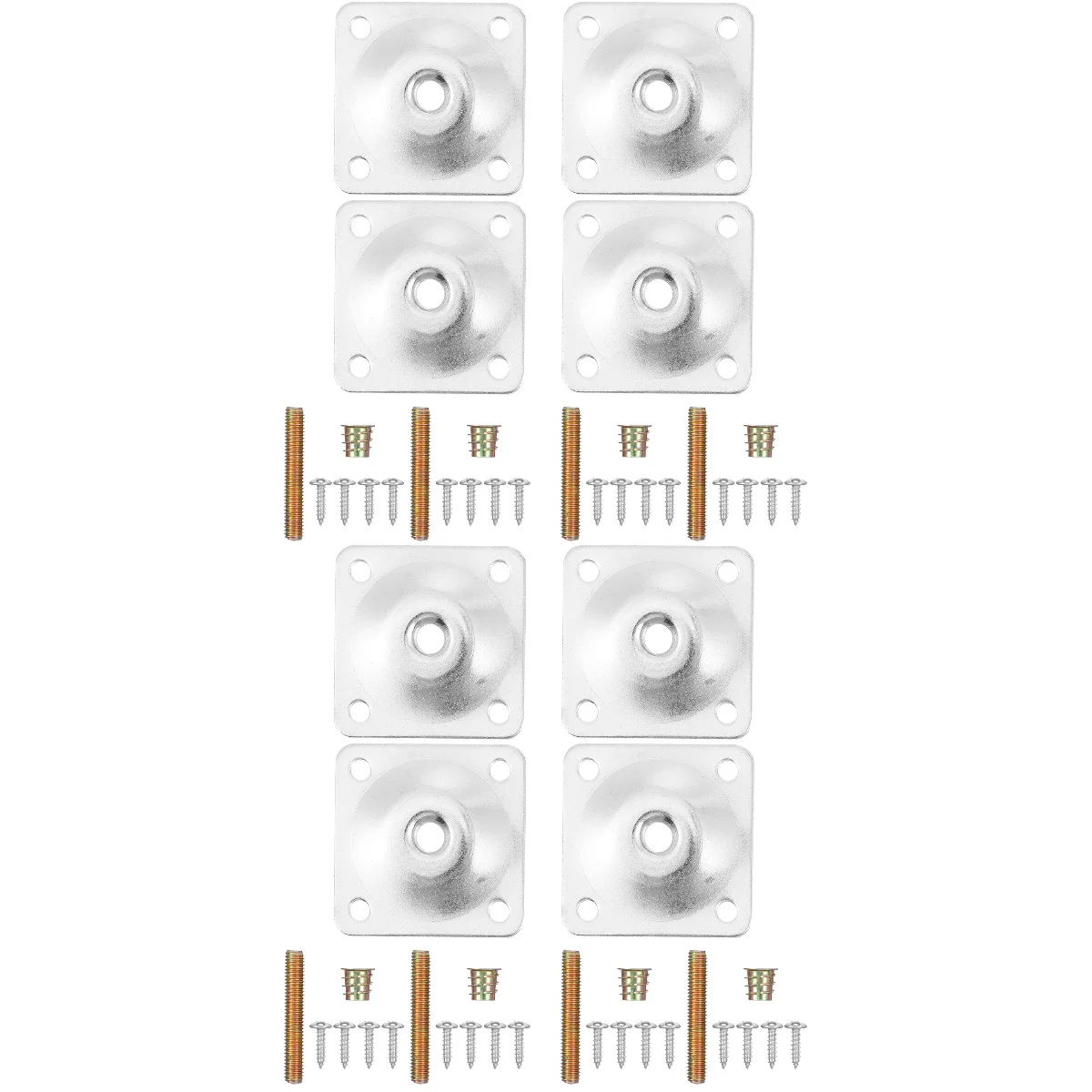 

2 Sets Iron Sofa Foot Pads Furniture Accessories Chair Leg Floor Protectors Household Covers Square Home Mounting Plate