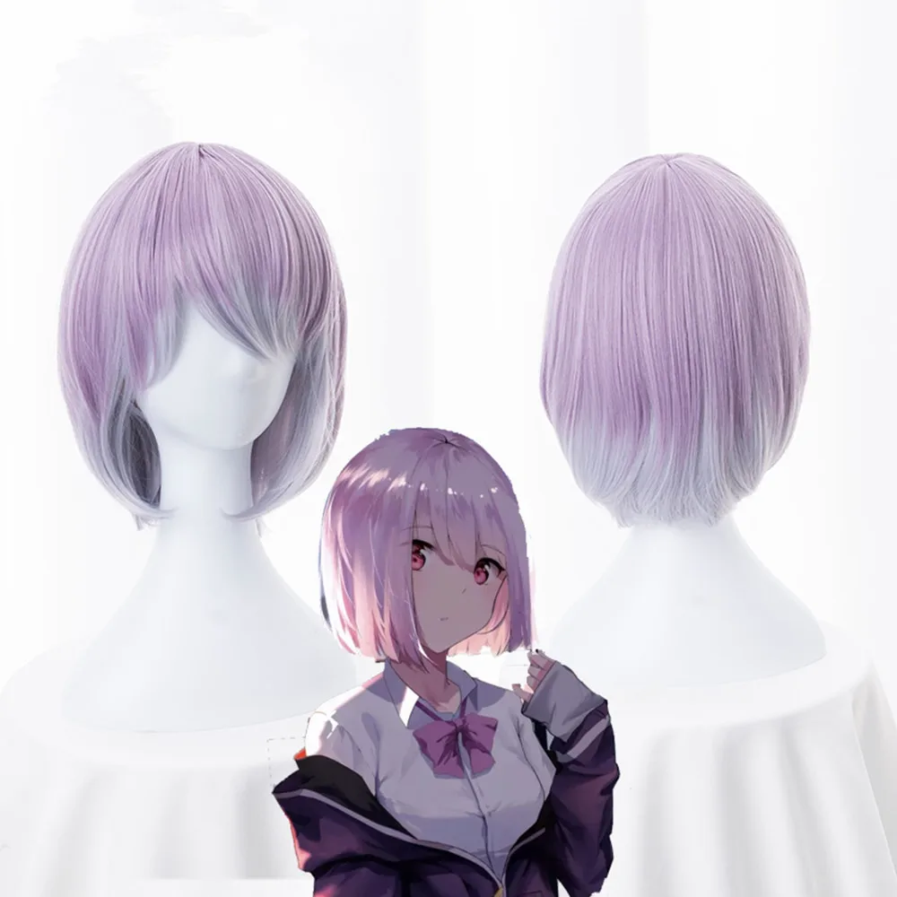 

Парик для косплея из аниме SSSS.GRIDMAN Shinjo Akane, женские длинные прямые фиолетовые парики, парик для косплея на Хэллоуин