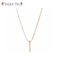 fashion pillar diamond geometric necklace simple female clavicle chain party gift