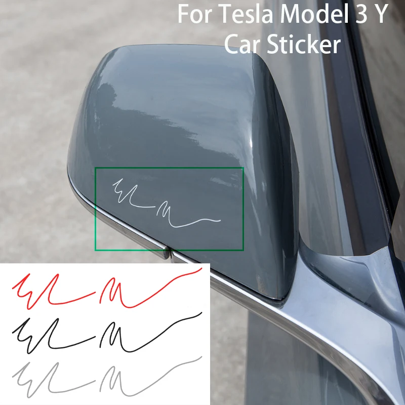 

For Tesla Model 3 Y Car Sticker Elon Musk Signature Stickers Model S Model X Logo Stickers Emblems Decoration Accessories