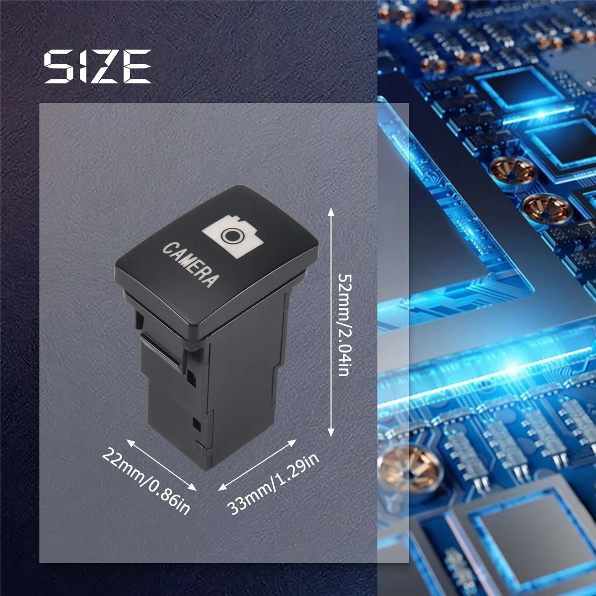 33x22 мм 12 В синяя фотовспышка Переключатель ВКЛ/ВЫКЛ для Toyota Landcruiser Yaris RAV4 черный