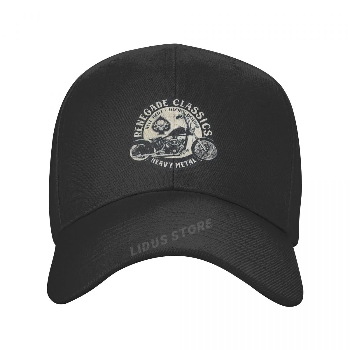 

Men's Vintage Glory Bounds Motorcycle USA Baseball Cap Heavy Metal Men Rock Motor Dad Hat Snapback Hats Gorras