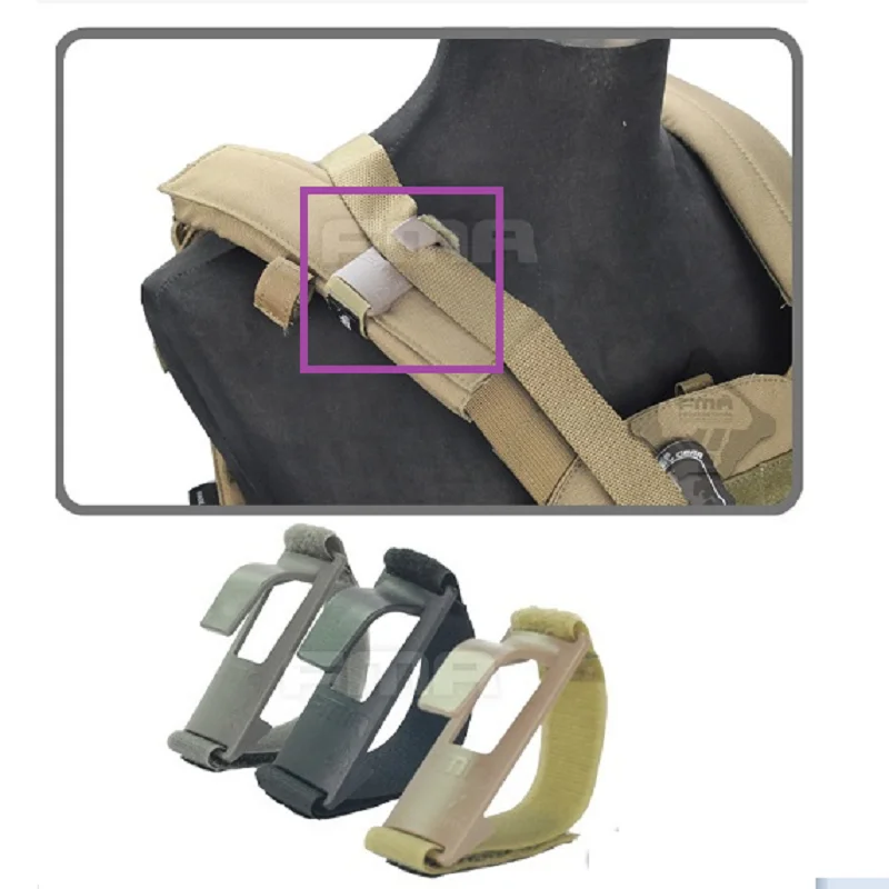 

Vest Accessory Fixing Sling Strap And Vest Connecting Buckle Molle Fixing Hook Clip BK/DE/FG TB1011