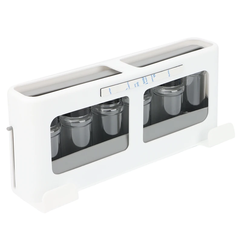 

Multifunctional Plastic Seasoning Bottle Storage Rack Kitchen Seasoning Box Hanging Can Basket Househol Spice Jar Set