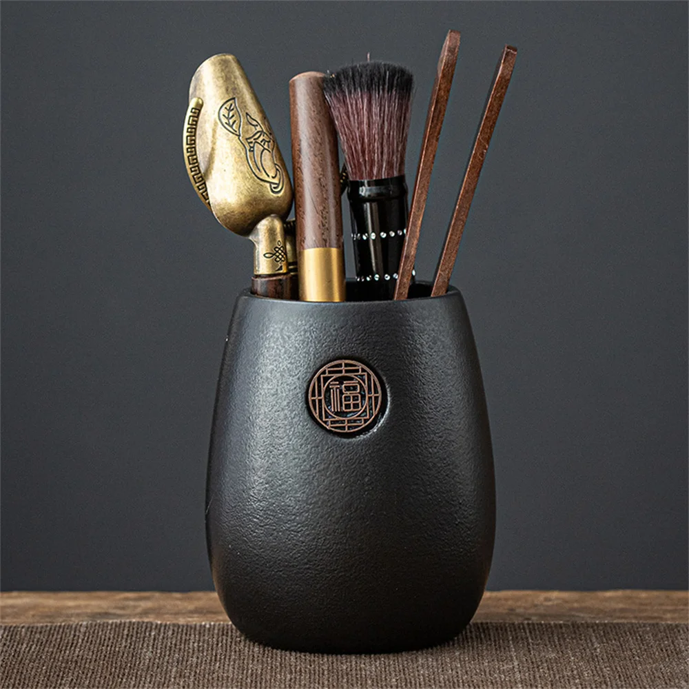 Набор для чайной церемонии из черного сандалового дерева с шестью