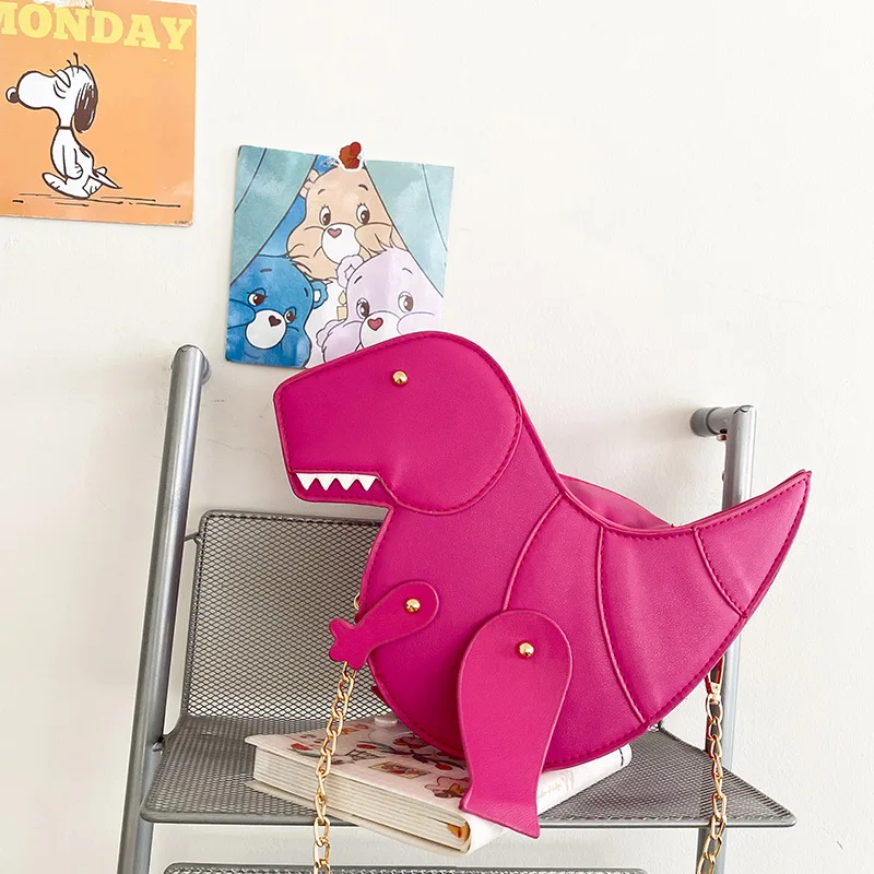 Модная женская сумка на плечо в форме мультяшного динозавра винтажная Женская