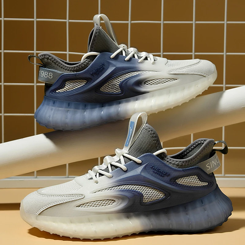 2022 New Men's Sneakers Outdoor Sports Running Shoes Male Breathable Casual Sneakers Non-slip Air Cushion Fitness Tennis Shoes