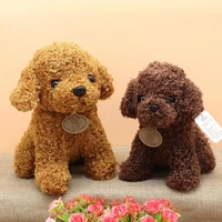 teddy dog poodle plush ornament model toy stuffed animal cartoon children puppy simulation cute birthday present craft ideas new