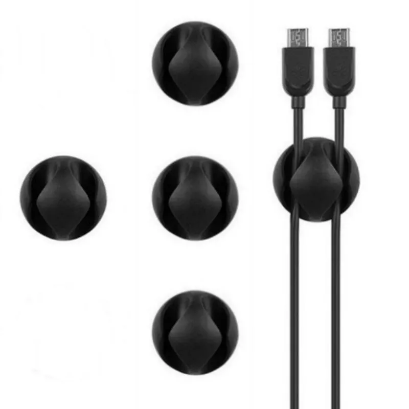 

4 шт., кабельные зажимы, органайзер для кабеля, самоклеящийся многоцелевой держатель для проводов, держатель для домашнего офиса, автомобиля...