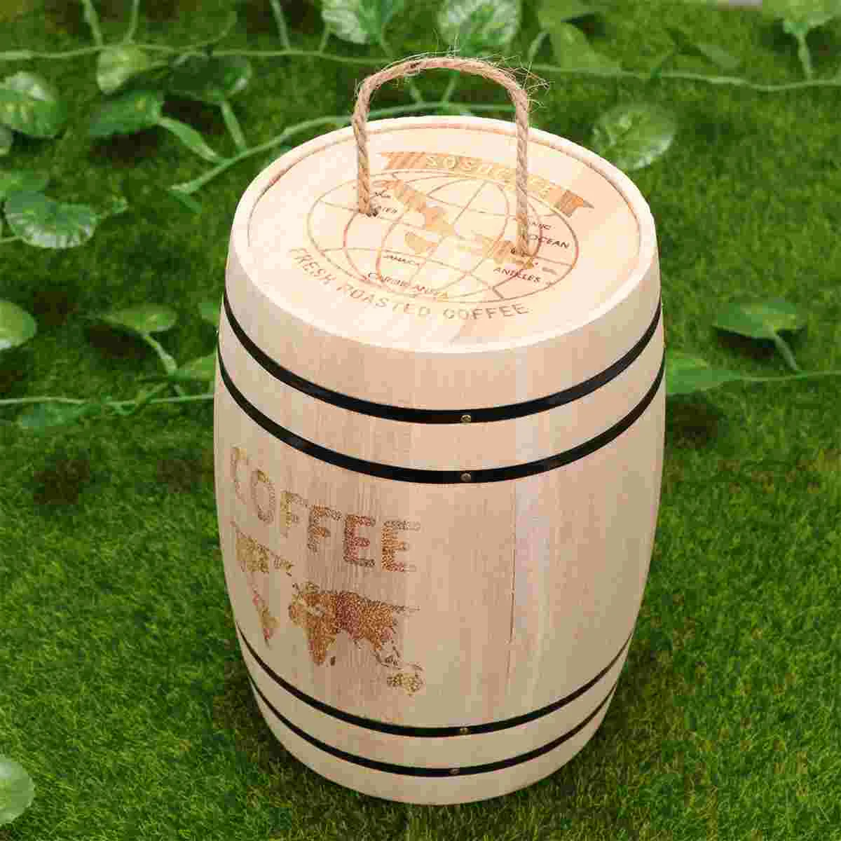 

Pen Wooden Holder Organizer Desk Cask Wood Pot Cup Container Desktop Ornament Storage Brush Bean Coffee Organiser Jars Cylinders
