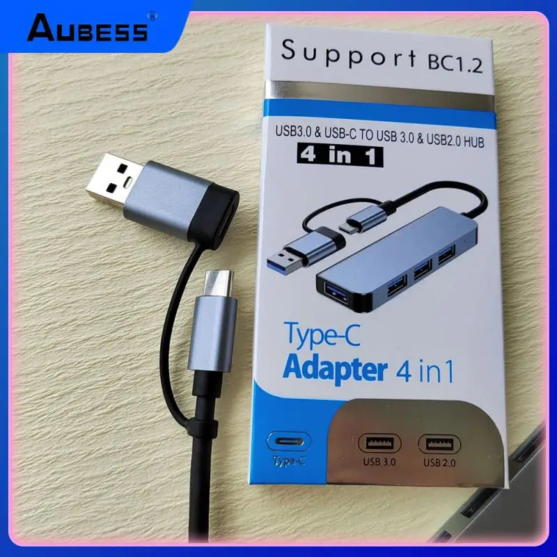 

Док-станция Usb 2,0 Type C ультратонкая, 4 порта Usb