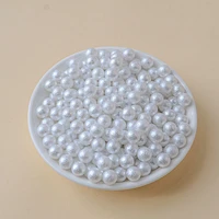 8 14mm wholesale abs wrinkled skin imitation pearls beads straight hole round white acrylic loose beads for jewelry making