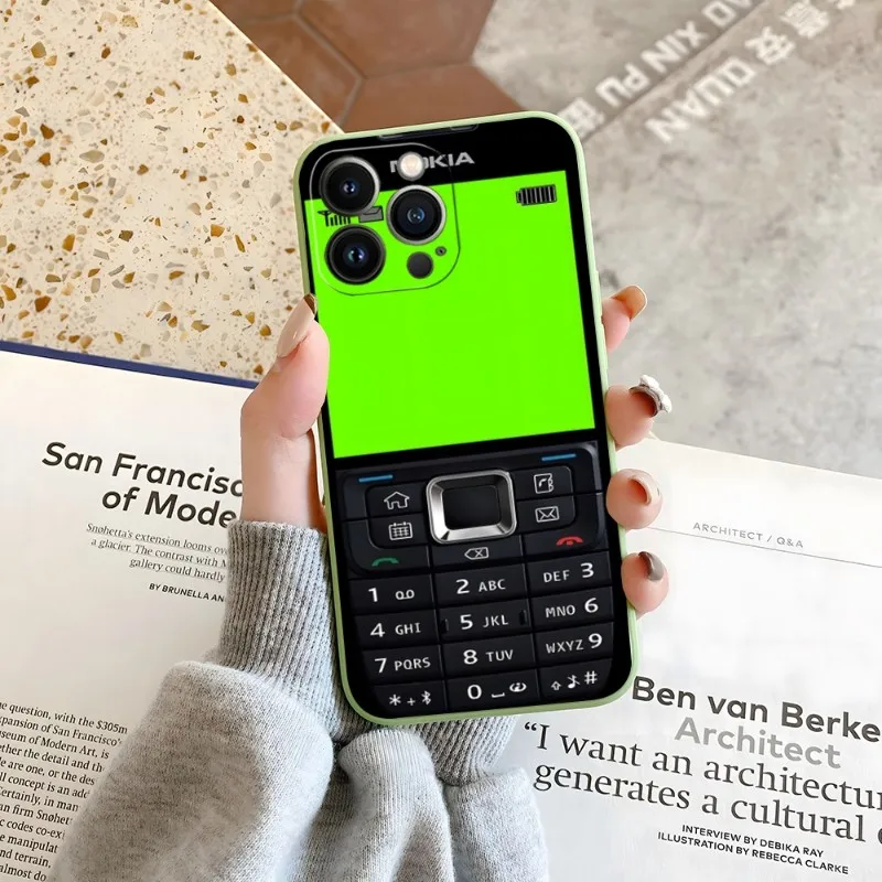 

Retro Old Nostalgia Nokia Phone Case Candy Color For IPhone 14 12 13 11 Pro Max Mini X XR XS Max 7 8 Plus Soft Silicon Cover