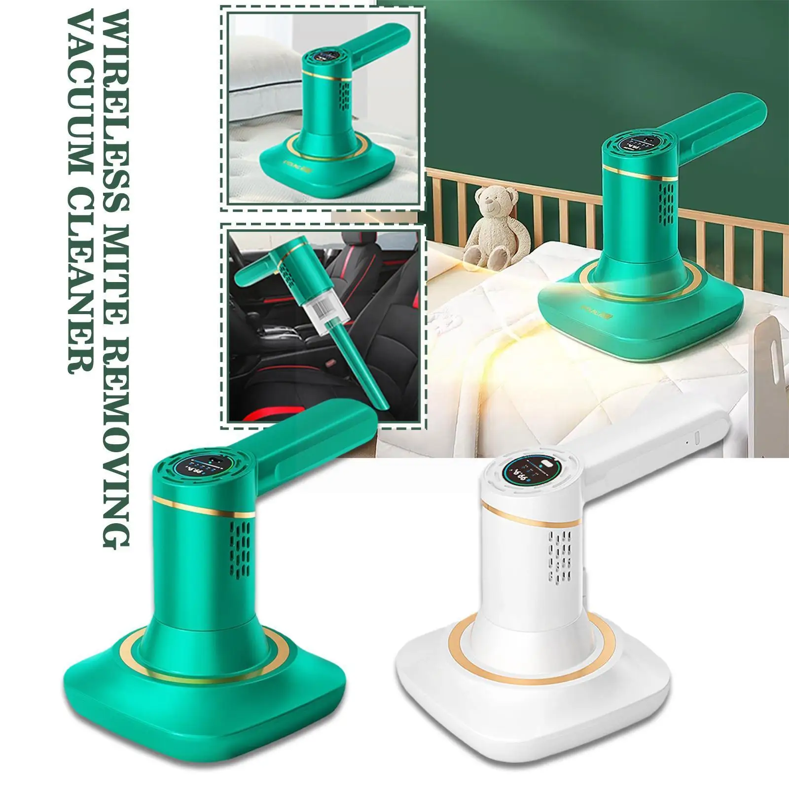 

Rechargeable Mite Removal Vacuum Cleaner Wireless Handheld Vacuum Cleaner Mite Removal Instrument Powerful Suction For Sofa B6l6