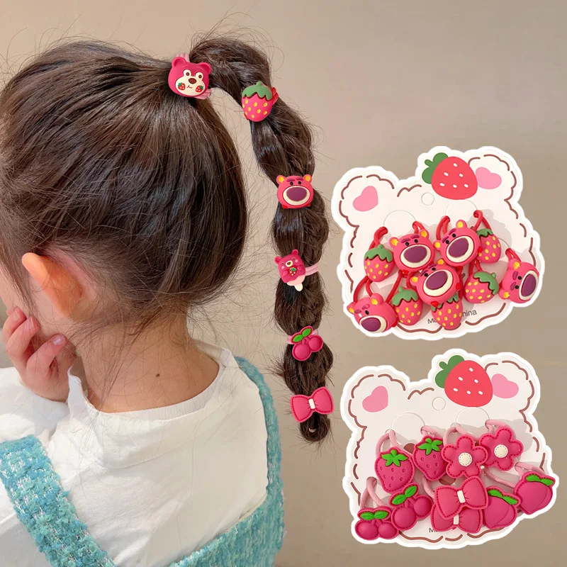 

10pcs/set Disney Lots-o Children's Rubber Band Cute Cartoon Headbands Girls Elastic Hair Accessories for Kids Hair Ornaments