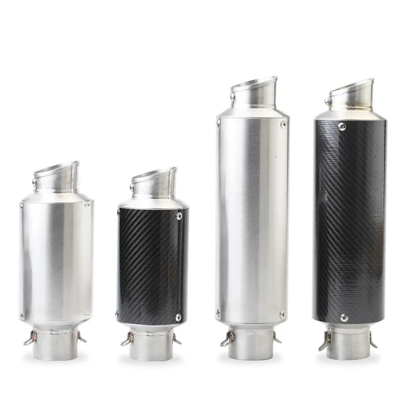 High temperature resistance of the first generation inclined true carbon fiber for motorcycle exhaust pipe small cylinder