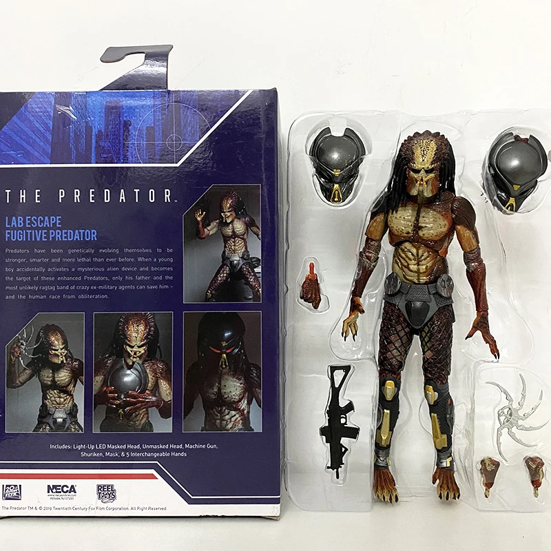 

NECA Lab Escape Fugitive Predator Action Figure With Light-Up LED 22cm Toy Canmove Model Decoration Doll