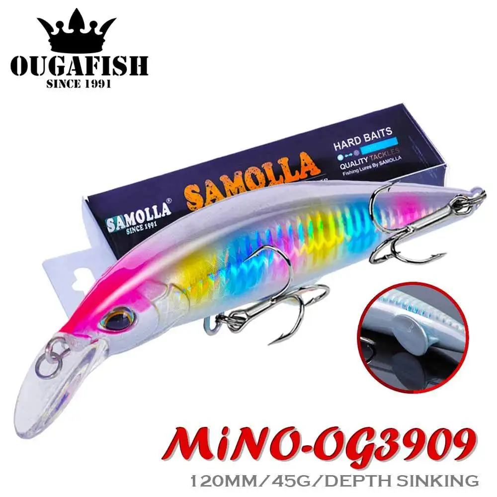 

45g 120mm Fishing Heavy Sinking Lure Minnow Wobbler Isca Artificial Seabass Pike Leurre Pesca Accesorios Mar Fishing Equipment