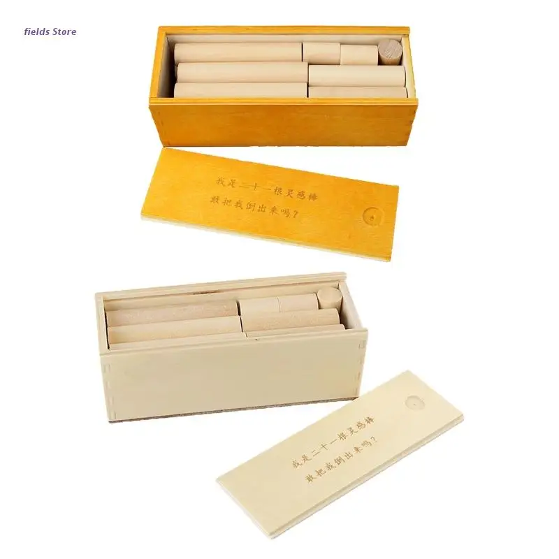 

Wooden Puzzle Luban Lock Kong-Ming Interlocked Puzzlebox Intelligence Development Jigsaw Problem Solving Family Activity