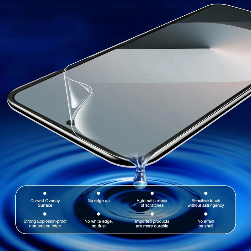 Чехол Sansung ZFlip6 4 шт. 2024 D изогнутая Гидрогелевая пленка Защита экрана для Samsung Galaxy Z