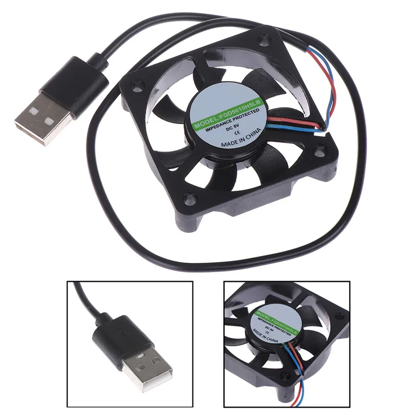 

1Pc 5V USB Connector 50x50x10mm PC Computer Cooling Cooler Fan Heatsink Fan Cooling System Mobile Phone Cooling