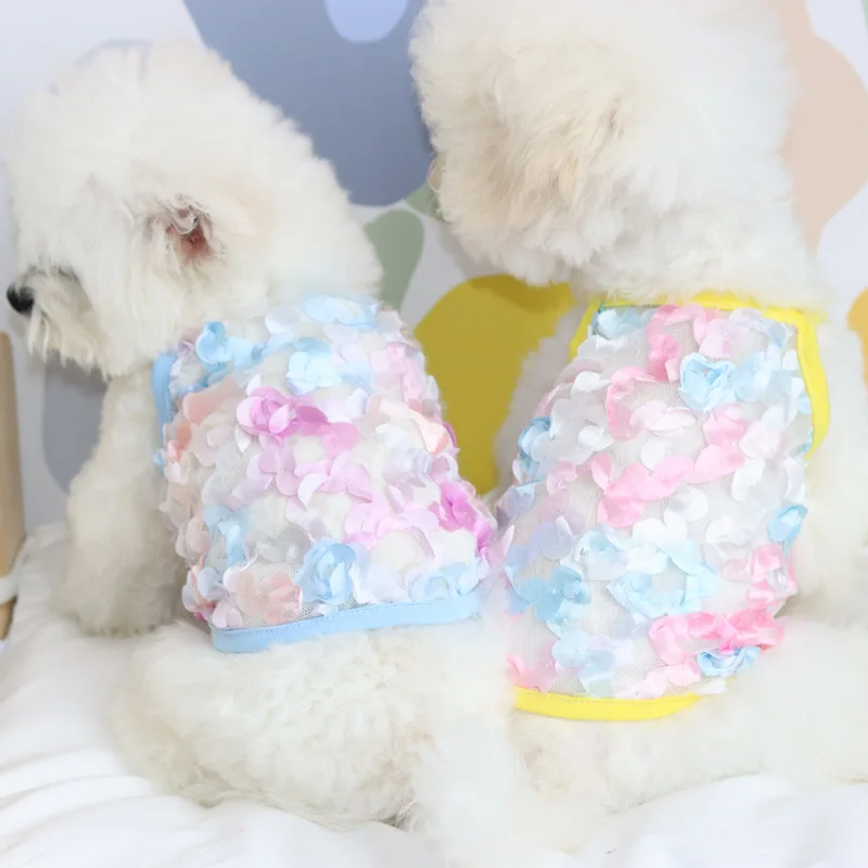 

Pet Dog Clothes Summer Thin Floral Dog Skirt Breathable Puppy Cat Suspender Clothing Teddy Chihuahua Bichon Bear Costume York