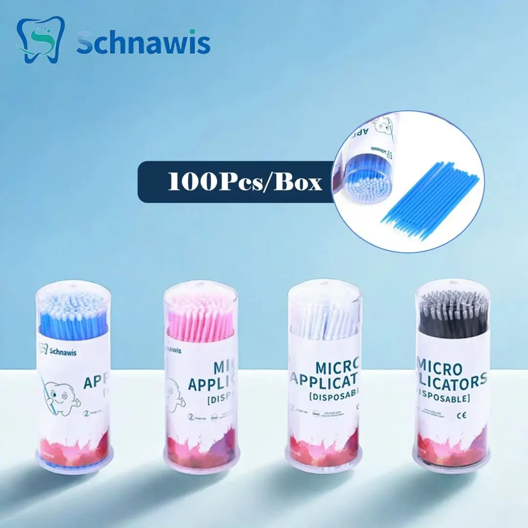 100 шт./коробка одноразовые аппликаторы для микрокистей