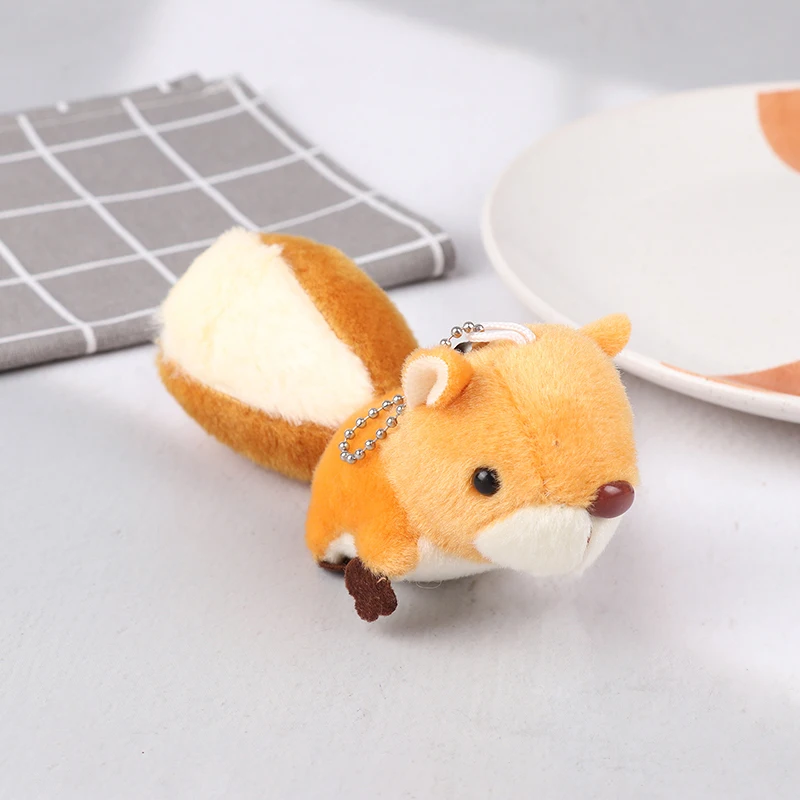 

Cute And Cute Big Tail Squirrel Pendant Plush Toy Little Squirrel Doll Cartoon Bag Pendant Keychain Doll