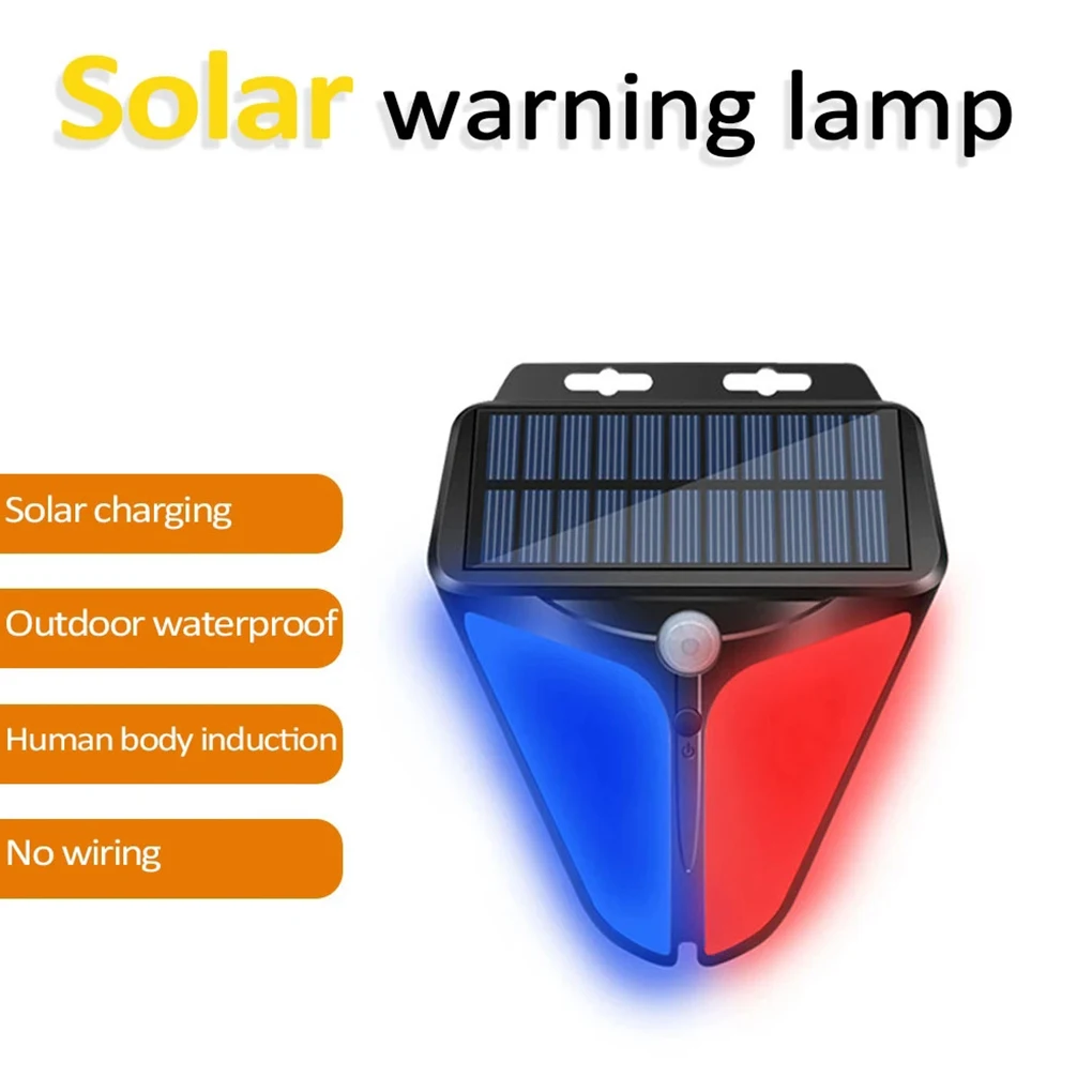 

LED Solar Alarm Light IP65 Waterproof Wireless Sensor Repellent Light Siren Dog Barking Garden Yard Home Security Lamps