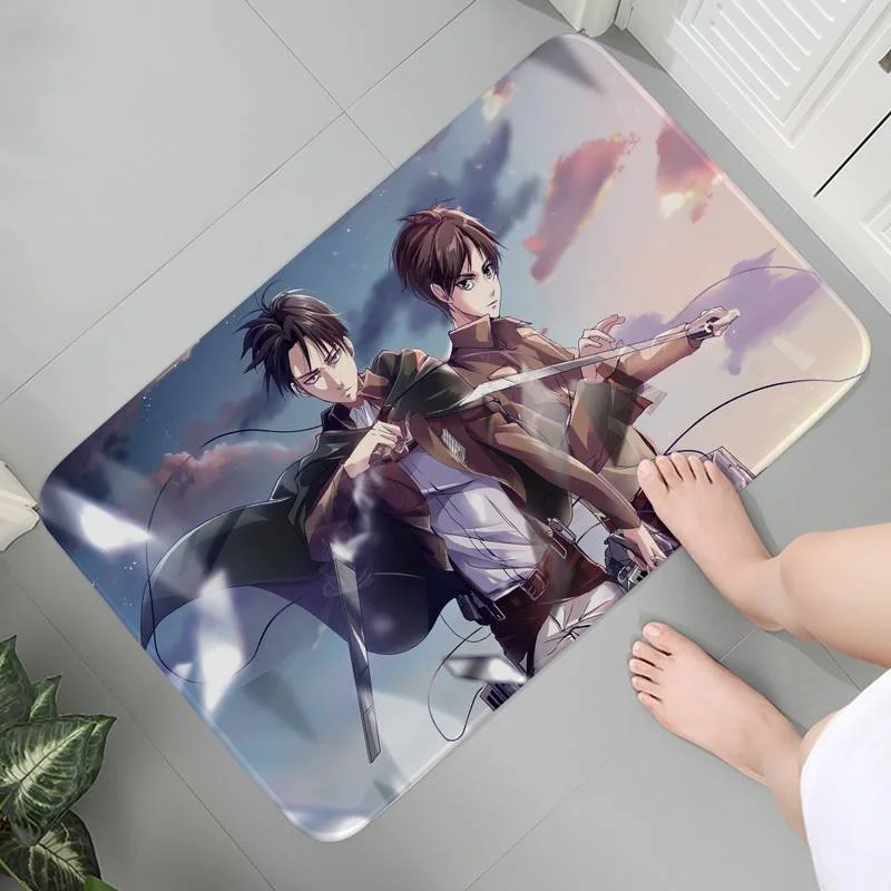 

Children Entrance Bedroom Carpet Flannel Washable Rug Mats Modern Crawling Attack on Titan Area Rugs Parlor Mat Lounge Rug 1