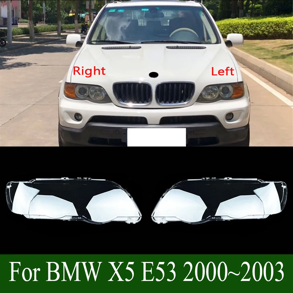 For BMW X5 E53 2000~2003 Transparent Headlamp Shell Lampmask Lamp Shade Headlight Cover Replace The Original Lampshade