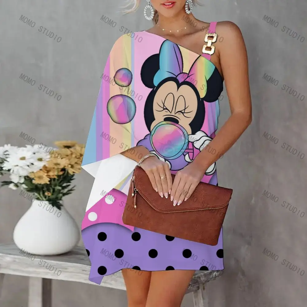 

Платье вечернее женское с диагональным воротником и открытым плечом