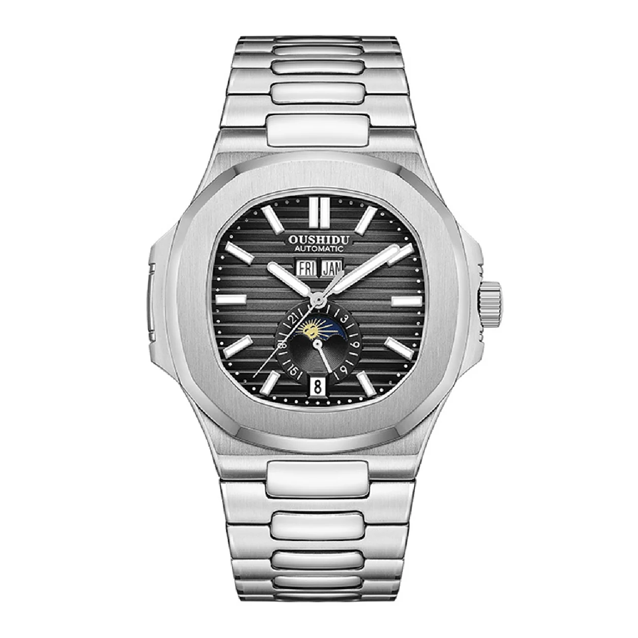 

Модные Роскошные мужские часы, автоматические механические наручные часы, водонепроницаемые, с вечным календарем, для дайвинга, из стали 316L...