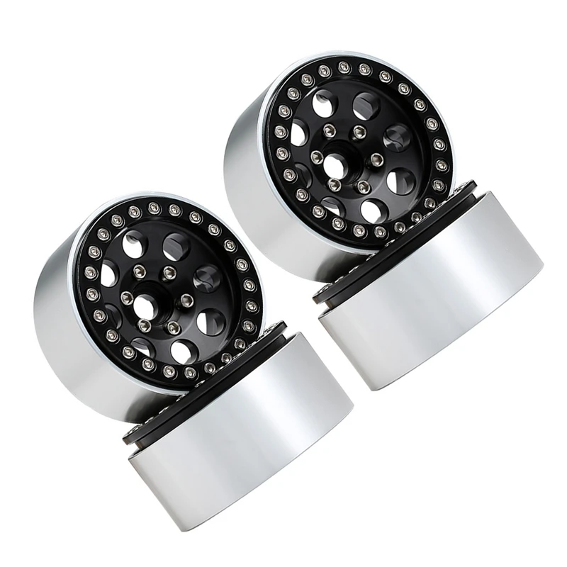FBIL-4PCS Металлический обод колеса Beadlock 1 9 Ступица для 1/10 RC гусеничного автомобиля