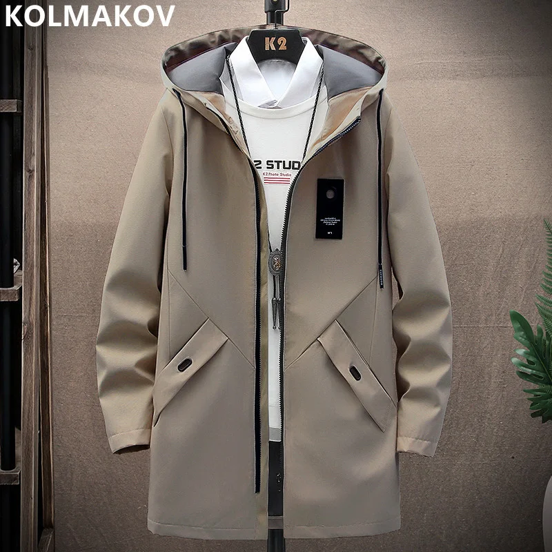

2023 Spring and Autumn New Men's Classic Fashion Trend Long Windbreaker Men's Casual Loose Large Size High-Quality Coat M-5XL
