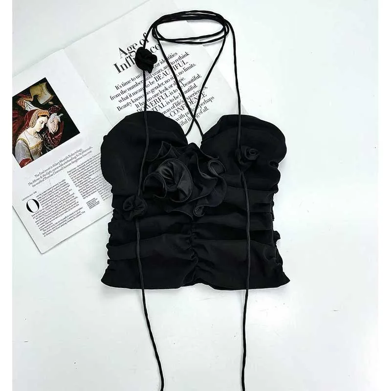 22 весенний дизайнерский черный сексуальный корсет укороченные топы женские