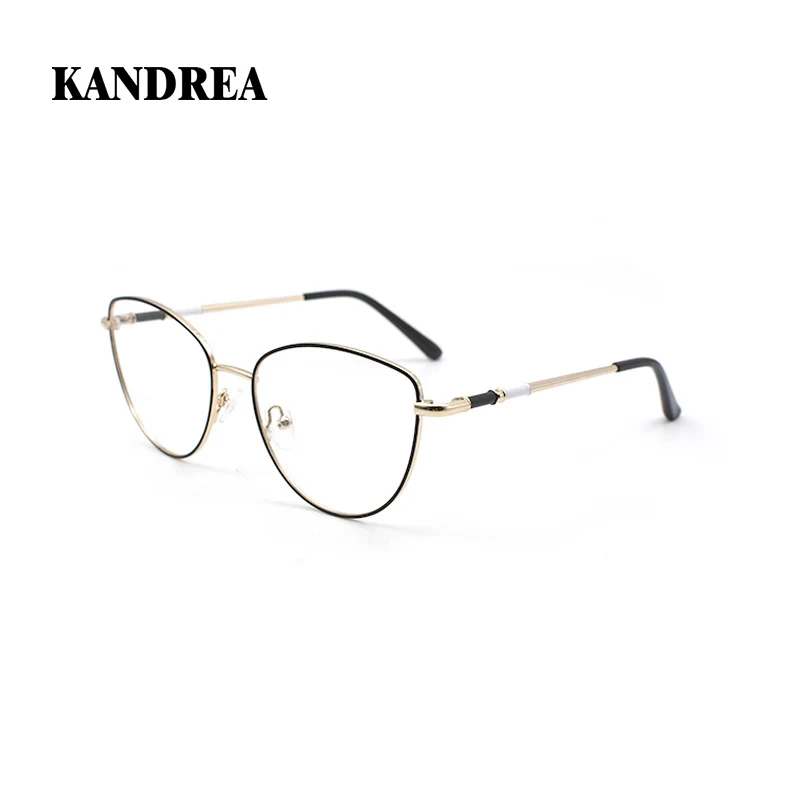 

KANDREA Metal Cateye Glasses Frame Women Fashion Retro Square Myopia Optical Prescription Eyeglasses Female Eyewear FG17010