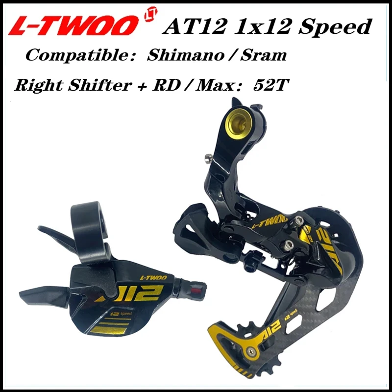 

LTWOO AT12 Carbon MTB Bicycle 1x12S 12V 12 Speed Groupset Shift Lever and Rear Derailleur For Shimano M6100 M7100 M8100 M9100