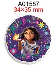 Пластиковый плоский кабошон с мультяшным принтом 30 шт./лот |