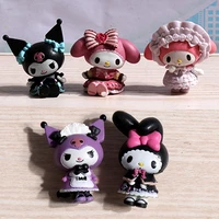 5pcsset sanrio pvc hello kitty mymelody kuromi anime figures model cartoon dolls toys for children birthday action figure gifts
