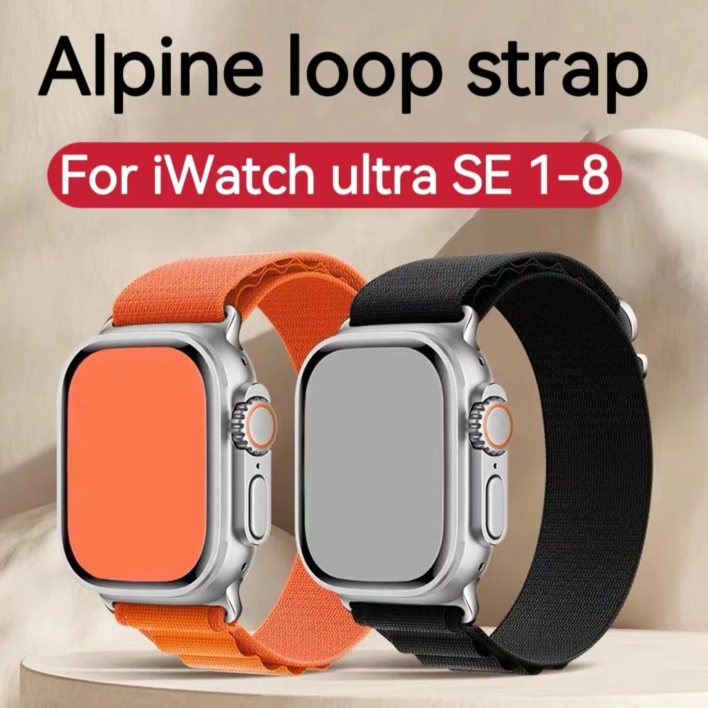 

Alpine loop strap For Apple watch band 49mm 45mm 44mm 40mm 41mm 42mm 38mm Watchband bracelet iWatch series 8 7 6 5 4 3 SE Ultra