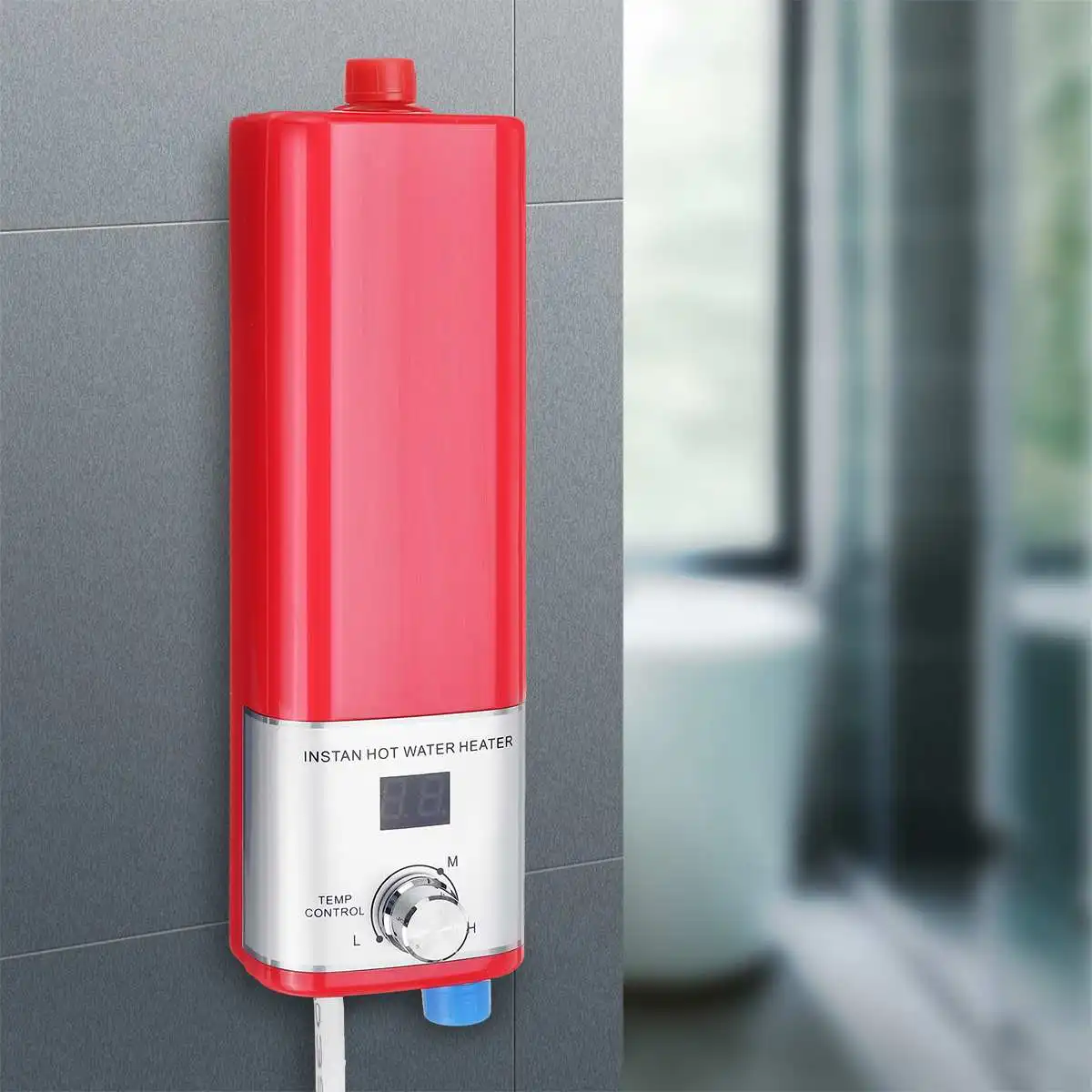 5500W Mini Instant Tankless Water Heater Electric Water Heater Indoor Shower Kitchen Bathroom Water Heater Temperature Control