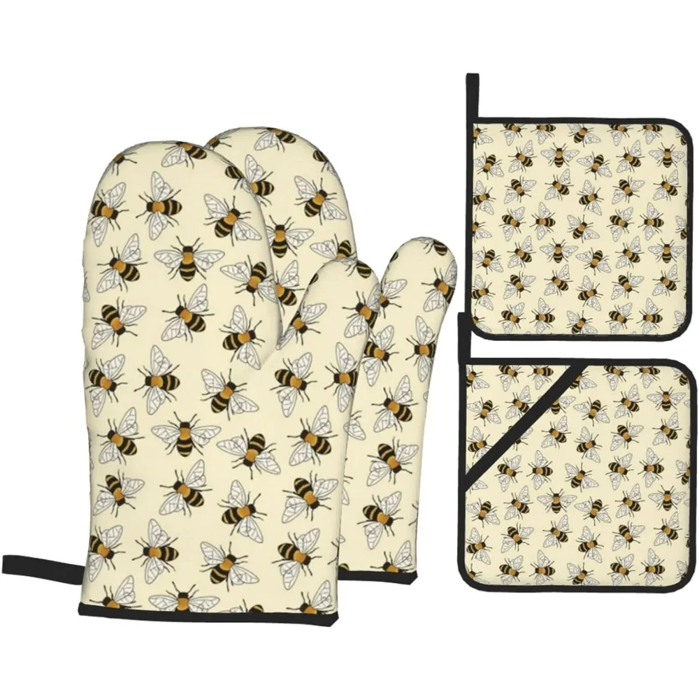 

Полиэстеровые рукавицы и прихватки Happy Busy Bees