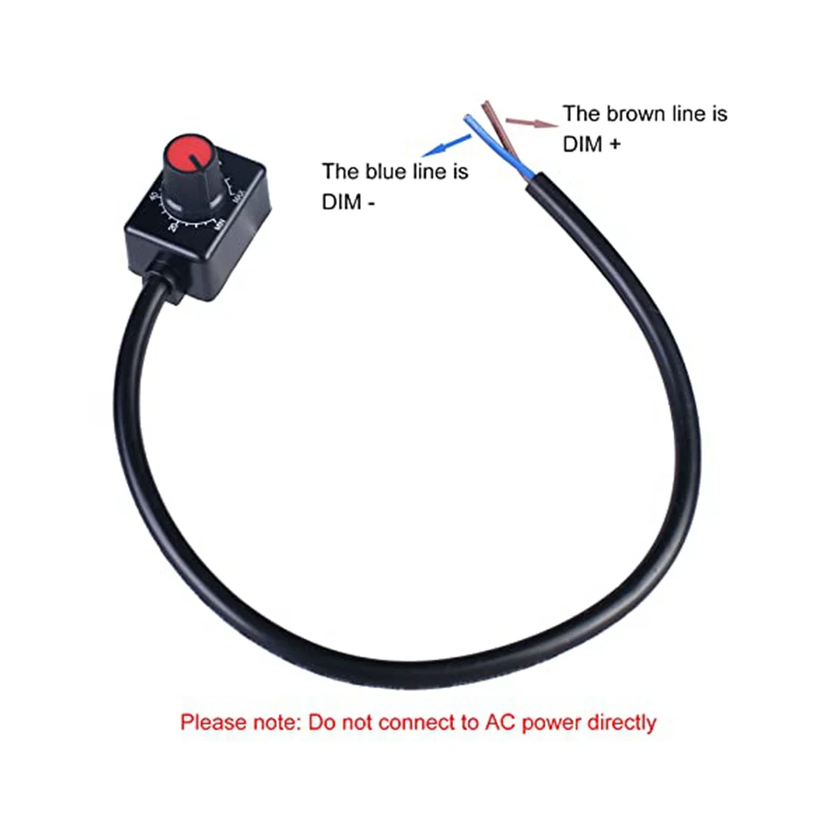 

0-10V LED Dimmer Switch Knob: 2 Pack Dc 0-10V LED Dimmer Switch, Light Switch for Dimmable,Interior Spotlight,Grow Lamp