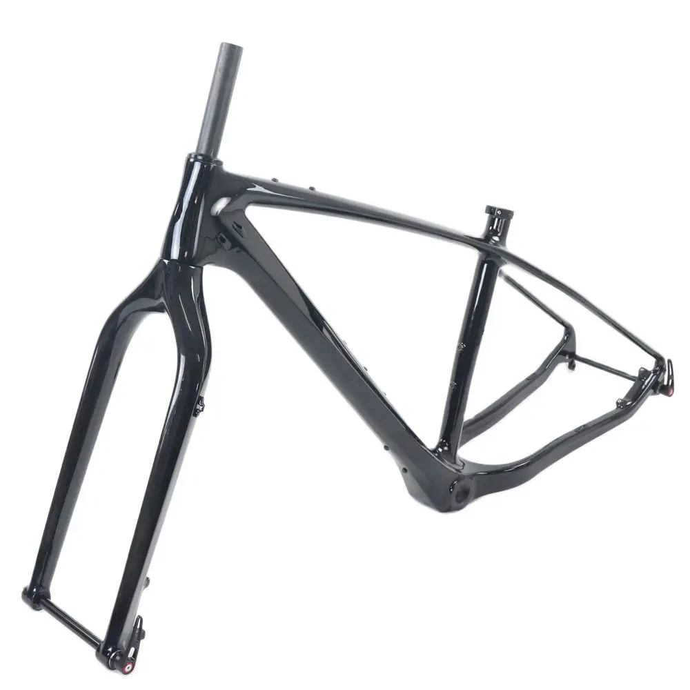 

Disc brake fat bike frame 26er carbon snow frame BSA 100mm bottom bracket 197*12mm thru axle For 26 inch mtb carbon frameset