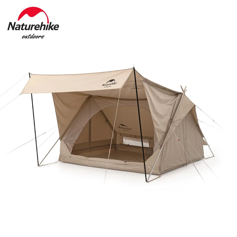 Naturehike Extend 4,8 хлопковая палатка Ridge, уличная палатка для кемпинга с брезентом, 2-местная семейная туристическая водонепроницаемая палатка из ткани ПВХ (art.: 3920cbbe50f03) - 3920cbbe50f03