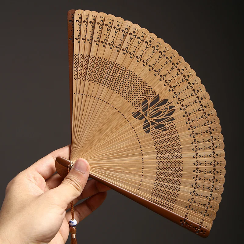 

Мини бамбуковый складной веер полый японский старинный мужской и женский ручной работы маленький танцевальный веер