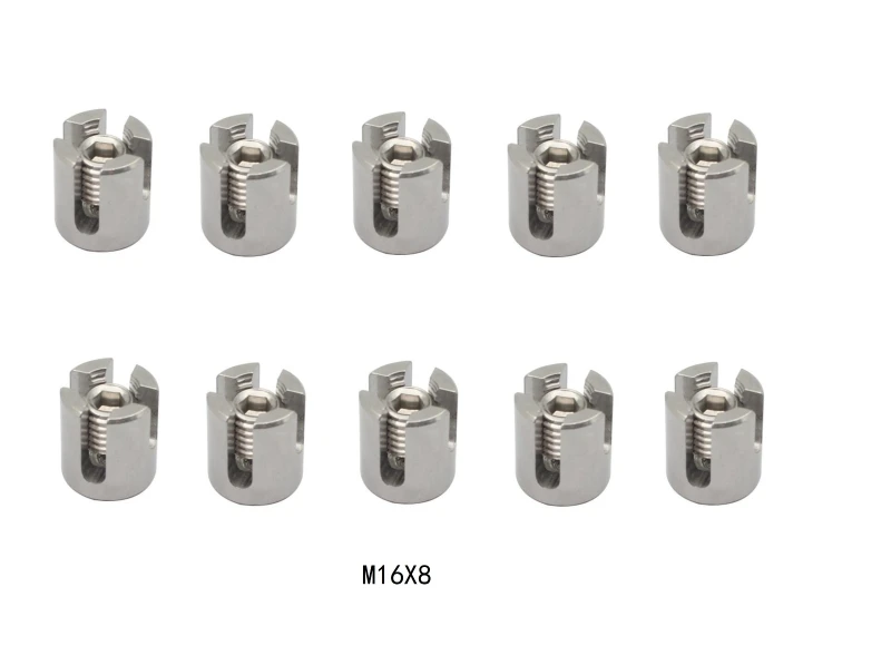 

10Pcs 90° Angles Marine Grade Stainless Steel Green Wall Cross Clip Rope Clamp